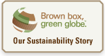 Brown Box Green Globe